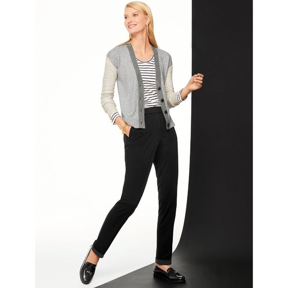 Talbots Pants - Womens new with tags 14w Talbots signature black cuffed pants trouser dress pant